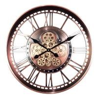 ราคา HOME HEAVEN นาฬิกาแขวนผนังฟันเฟืองหมุน 19059A ROSE GOLD 52x52x8 cm GEAR CLOCK (10697480)