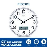 ราคา Rhythm Thailand นาฬิกาแขวน RHYTHM นาฬิกาแขวน โมเดิร์น จอดิจิตอล แสดงวันที่ ขาว (10924228)