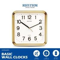 ราคา Rhythm Thailand นาฬิกาแขวน RHYTHM นาฬิกาแขวนทรงสี่เหลี่ยม นาฬิกาฮวงจุ้ย ตัวเลขสามมิติ 25 ซม. สีทอง (10926555)
