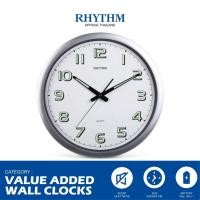 ราคา Rhythm Thailand นาฬิกาแขวน RHYTHM นาฬิกาแขวนผนัง เข็มและตัวเลขสะท้อนแสง ขอบสีเงิน 42 ซม. (10924434)