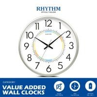 ราคา Rhythm Thailand นาฬิกาแขวนผนัง RHYTHM นาฬิกาติดผนัง นาฬิกาตกแต่งบ้าน ขอบสีเงิน นาฬิกาสไตล์ หลากสี 31 ซม. (10924342)
