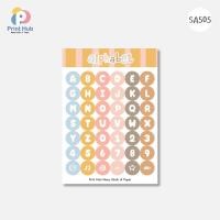 ราคา Print Hub สติ๊กเกอร์ PP ขาวเงา ตัวอักษร ขนาด A5 มีให้เลือกถึง 6 แบบ SA505 (10975667)