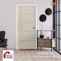 ราคา UNIX ประตูไม้อัด เมลามีน ลายไม้สวย ไม่ต้องทำสี 80x200 ซม. MariborOak - Gray (12516516)