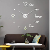 ราคา นาฬิกาติดผนัง 3D DIY สติกเกอร์ อะคริลิค 100CM-150CM ขนาดใหญ่ ขนาดจัมโบ้ พร้อมส่ง Q9 สีเงิน | 17055 (12549586)