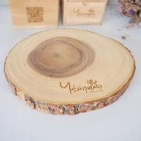 ราคา Katerine Space เขียงไม้มีด้ามจับเขียงสเต็ก ใช้เสิร์ฟอาหารเช่นสเต็ก ชีส หรือหั่นอาหาร เขียง12''เปลือก+logo (12333299)