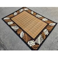 ราคา carpetforu พรมลายเสือ สีน้ำตาลเข้ม ขนาด 1.60*2.10 เมตร รุ่น AF ลายขอบใบไม้ (12216431)