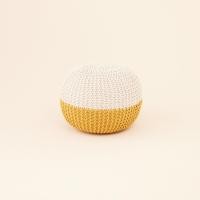 ราคา PRYNWAN เก้าอี้สตูล ทอมือ แบบกลม ขาว-เหลือง (12646926)