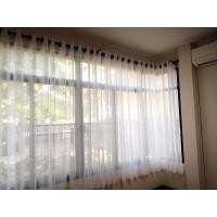 ราคา P-Plus Curtain ม่านโปร่ง King Size ม่านตาไก่ สีขาว, ขาวนวล, ราคาต่อ 1 ผืน เลือกสีตาไก่ได้ 400x250 (12715437)