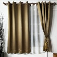 ราคา P-Plus Curtain ม่านกันแสง, ม่านกัน UV 100% ม่านสำเร็จรูป No 3 ม่านตาไก่ ขนาด 142 x 160 ซม. ม่านหน้าต่าง normal (12715440)