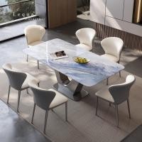 ราคา Lequa.furniture โต๊ะอาหาร top หินอ่อน ชุดโต๊ะทานข้าว 4-8 ที่นั่ง โต๊ะ + เก้าอี้ 8 ตัว 160 cm. (12715963)