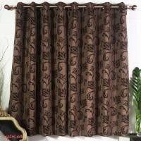 ราคา P-Plus Curtain ม่านสำเร็จรูป ม่านตาไก่ HACHI 4/3 ม่านหน้าต่างสีน้ำตาลเข้มลายวินเทจ normal (12715295)