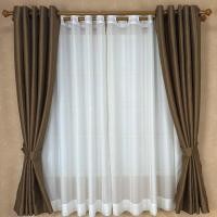 ราคา P-Plus Curtain ม่านตาไก่ รุ่นผ้าทอลายสีน้ำตาลเข้ม กันแสง 80% (ราคาขายต่อ 1 ผืน) 280 x 250 (12715141)