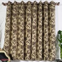 ราคา P-Plus Curtain ม่านสำเร็จรูปหน้าต่าง ม่านตาไก่ HACHI 4/9 ม่านหน้าต่างสีน้ำตาลอ่อนลายวินเทจ normal (12715446)