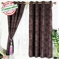 ราคา P-Plus Curtain ผ้าม่านสำเร็จรูป ม่านตาไก่ ม่านหน้าต่าง HACHI 4-7 สีม่วงลายวินเทจ normal (12714995)