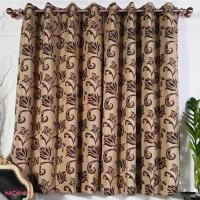 ราคา P-Plus Curtain ม่านสำเร็จรูป ม่านตาไก่ HACHI4/2 ม่านหน้าต่างสีน้ำตาลเข้มลายวินเทจ normal (12715168)