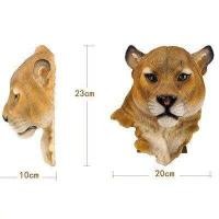 ราคา CT022B038 SOSHOKU หัวสัตว์ติดผนัง หัวสัตว์ หัวสิงโต หัวหมาป่า หัวเสือตกแต่งบ้าน หัวหมี ตกแต่งผนัง แขวนผนังตกแต่ง 3 (10591908)