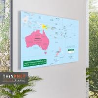 ราคา Thinknet Design Studio กรอบแผนที่ชุดรัฐกิจทวีปออสเตรเลียและโอเชียเนีย 2 ภาษา สี 138x100 cm กรอบลอยผ้าแคนวาส (10783003)