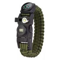 ราคา PS Decorate 12IN1 สายรัดข้อมืออุปกรณ์ช่วยชีวิต สำหรับเดินป่า มีด นกหวีด แท่งจุดไฟ เชือก เข็มทิศ เขียวทหาร,M:16-18cm. (12700575)