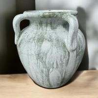 ราคา Lanna Pottery Flowerpot กระถางโอ่งกินเผาโบราณมีหู 4 หู ขนาด 32 x 36 cm. สีเขียว (12721248)
