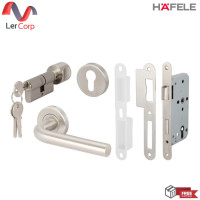 ราคา (Hafele) ชุดมือจับก้านโยกประตูสแตนเลสสตีล รุ่นมาตรฐาน ประตูทางเข้า B (499.10.101) (12721268)