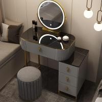 ราคา Wuxury Furniture โต๊ะเครื่องแป้งพร้อมไฟ LED ปรับแสง ระบบสัมผัส TOP ลายหินอ่อน ส่งฟรี ดำ (10765144)