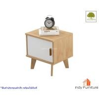 ราคา INDY FURNISH ตู้ชั้นวางทีวีไม้ยางพารา รุ่น Combat-CBW -A40,C40 W40xD35xH40 cm. สีธรรมชาติ/ขาว (10210738)