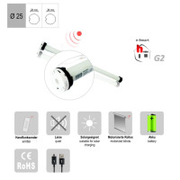 ราคา heicko มอเตอร์ม่านม้วน มีแบตเตอรี (ชาร์จไฟได้) รุ่น ersdc3808-35 (12107490)