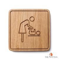 ราคา INDY FURNISH ป้ายห้องน้ำ BABY CHANGING ห้องเปลี่ยนผ้าอ้อม ป้ายโรงแรม สี่เหลี่ยมจตุรัส 30x30 Cm. (12310409)