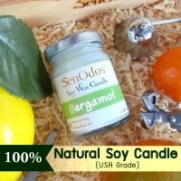 ราคา SenOdos เทียนหอม อโรม่า เทียนหอมสปา Bergamot Scented Soy Candle Aroma 45 g.- กลิ่นมะกรูดแท้ Bergamot (10436913)