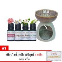 ราคา SenOdos ชุดเตาเผา,น้ำมันหอมระเหย ชุดกลิ่นหอมดอกไม้ทรงเสน่ห์ Essential Oil For Charming Floral 10 ml x 4 กลิ่น Essential Oil For Charming Floral 10 ml (10434883)