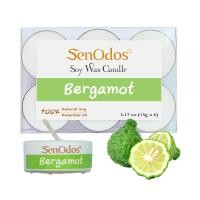ราคา SenOdos เทียนหอม อโรม่า Bergamot Scented Soy Candles Aroma - กลิ่นมะกรูดแท้ 15 g (6 PCS) Bergamot (10436925)