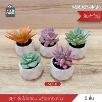 ราคา YSB CENTER ต้นไม้ปลอมสำหรับตกแต่งบ้าน เซ็ต 5 ชิ้น SET B ต้นไม้ปลอม สีใบไม้ (10511834)