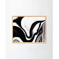 ราคา PENNELLO รูปภาพแต่งบ้าน Luxury black&white ART in Eastern style-2 Light Wood XL (60x75CM) Mount (10615055)