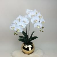 ราคา Oriental Fine Art ดอกกล้วยไม้จัดในแจกันสีทอง ZCLO-64-6-G F9 (10794661)