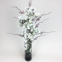 ราคา Oriental Fine Art ดอกซากุระพร้อมแจกันแก้วทรงสูง ตกแต่งบ้าน ขาว (10796071)