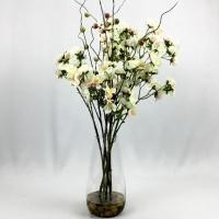 ราคา Oriental Fine Art ดอกซากุระจัดในแจกันแก้ว แจกันดอกไม้ประดิษฐ์ (10796397)