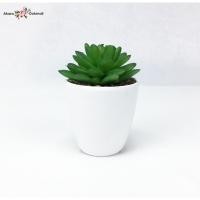 ราคา Oriental Fine Art ากุหลาบหินปลอมในกระถาง สำหรับวางประดับตกแต่ง PV-6324-W (10799566)