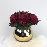 ราคา Oriental Fine Art แจกันกุหลาบปลอมในแจกันสีทอง ZCLO-65-13-G (10794666)