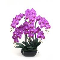 ราคา Oriental Fine Art แจกันดอกไม้ประดิษฐ์ใหญ่ - กระถางดำ ดอกสีม่วง (10795959)