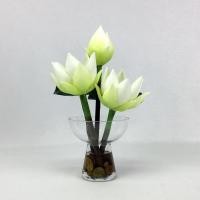 ราคา Oriental Fine Art ดอกบัวไหว้พระพร้อมแจกัน - 1 ใบ (10795970)