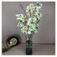 ราคา Oriental Fine Art ดอกซากุระพร้อมแจกันแก้วทรงสูง ตกแต่งบ้าน พีช (10796072)
