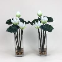 ราคา Oriental Fine Art ดอกบัวแจกันดอกบัวไหว้พระ 1 คู่ (10802429)