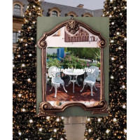 ราคา Anchisaalloy กรอบกระจกอัลลอยด์ บานใหญ่ สินค้าพร้อมส่ง สีทอง (10850404)