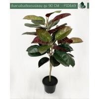 ราคา Pimarn ต้นยางอินเดียแดงปลอม สูง 90 CM ต้นไม้กระถางดำ (10974733)