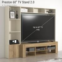 ราคา Tomato Home ชุดตู้ชั้นวางทีวี Preston 2.0 TV60นื้ว ก179.5ซม | ชั้นวางทีวี ตู้วางทีวี ชุดใหญ่จัดเต็ม | เก็บของได้เยอะมาก TV-P60C-2.0ไข่มุก (10970347)