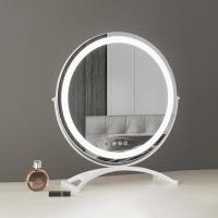ราคา Home Studio กระจกตั้งโต๊ะไฟ LED Circle Mirror II Size M White (12188224)
