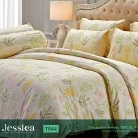 ราคา JESSICA Tencel ชุดเครื่องนอน ผ้าปูที่นอน ผ้าห่มนวม 500 เส้นด้าย พิมพ์ลาย T844 ชุด 5 ฟุต 6 ชิ้น (12281772)