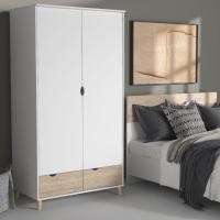 ราคา tomato home ตู้เสื้อผ้าไม้ stockholm wardrobe กว้าง100 ลึก58ซม | รวมส่งประกอบฟรี ตู้ลึกแขวนเสื้อผ้าใหญ่ได้ ตู้เสื้อผ้า (12309210)