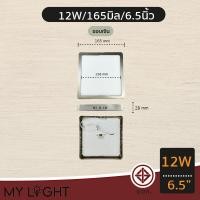 ราคา Mylight ดาวไลท์ติดลอย ดาวไลท์ LED ทรงเหลี่ยม 6W 9W 12W 18W 24W ขนาด 4นิ้ว 6นิ้ว 8นิ้ว 11นิ้ว 12W 6นิ้ว ขอบเงิน,แสงขาว WH 9000K (12722834)