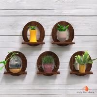 ราคา INDY FURNISH ชั้นวางต้นไม้ หิ้งพระ วางของ รุ่น S-01 ไม้ยางพารา สีโอ๊ค ( ราคา/1ชิ้น) (12724020)